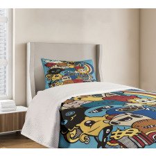 Various Monsters Universe Bedspread Set