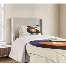 Gramophone Records Audio Bedspread Set