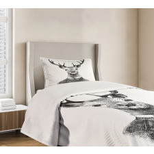 Deer Nordic Sweater Xmas Bedspread Set