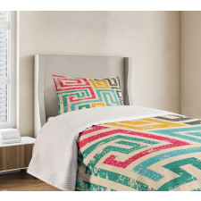 Vintage Spiral Colorful Bedspread Set