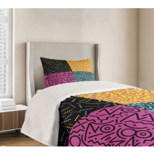 Eighties Funky Pop Doodle Bedspread Set