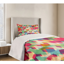 Colorful Triangles Bedspread Set