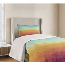 Abstract Checkered Pastel Bedspread Set