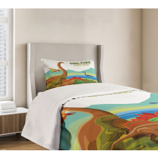 Dino Park Alive Theme Bedspread Set