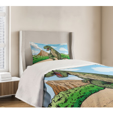 T-Rex Active Volcano Bedspread Set