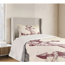 Realistic Marine Design Bedspread Set