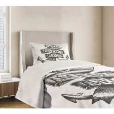 Tattoo Style Old Bedspread Set