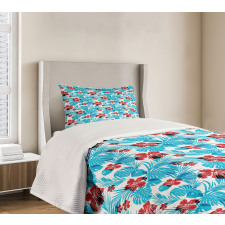 Island Vegetation Leaves Bedspread Set