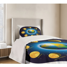 Phases of Moon Bedspread Set