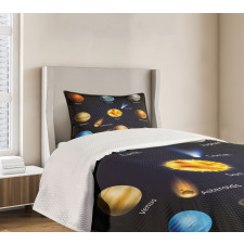 Space Objects Comet Bedspread Set