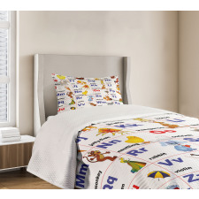 Animal Letters Bedspread Set