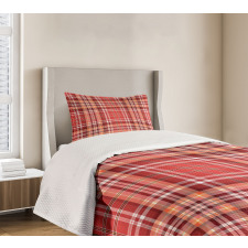 White Lines and Cells Bedspread Set