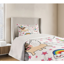 Comic Pop Art Style Bedspread Set