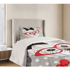 Nerd Glasses Love Heart Bedspread Set