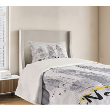 New York Sketch Art Bedspread Set