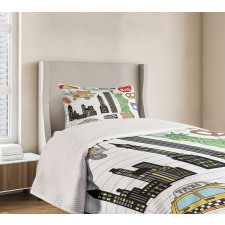 Big Apple Hot Dog Bedspread Set