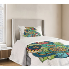 Floral Zentangle Bedspread Set