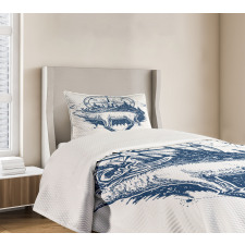 Deer Compass Ethnic Bedspread Set