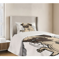 Puppy Angel Wings Hare Bedspread Set