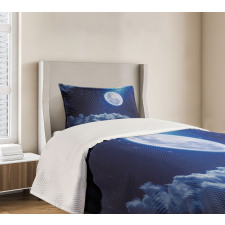 Full Moon Falling Stars Bedspread Set