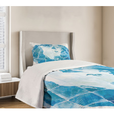 Watercolor North America Bedspread Set