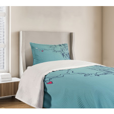 Tree with Hearts Leaves Bedspread Set