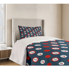 Marine Ship Helm Design Bedspread Set