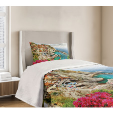 Cinque Terre Beach Coast Bedspread Set