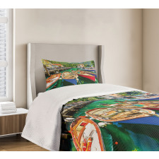 Garda Torbole Town Photo Bedspread Set