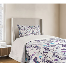 Butterflies and Swirls Bedspread Set