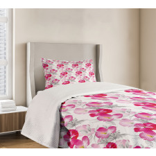 Watercolor Poppy Romance Bedspread Set