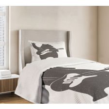 Music Guitar Rock 'n' Roll Bedspread Set