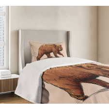 Ink Art Wildlife Beast Bedspread Set