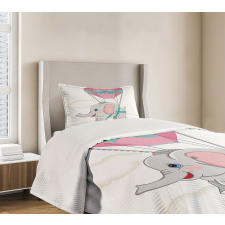 Elephant Air Balloon Bedspread Set