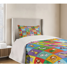 Funny Young Animals Bedspread Set