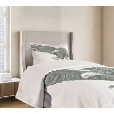 Monochrome Drawing Style Bedspread Set