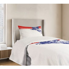 American Flag Colors Bird Bedspread Set