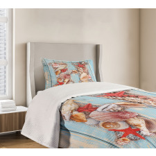 Seashells Starfishes Bedspread Set