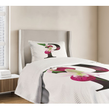 Lady Slipper Flower Bedspread Set