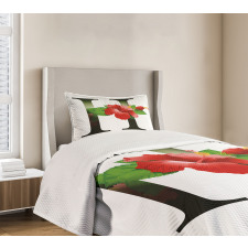 Hibiscus Green Leaves Bedspread Set