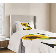 Sunflower Art Design Bedspread Set