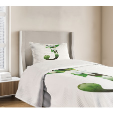 Abstract Jasmine and J Bedspread Set