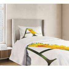 Floweringlphabet Bedspread Set