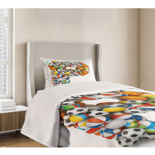 Game Sports Typography Bedspread Set