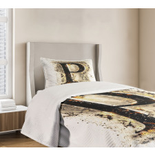 P Sign with Embers Bedspread Set