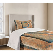 Scratched Rough Font Bedspread Set