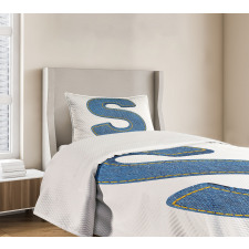 Retro Denim Concept Bedspread Set