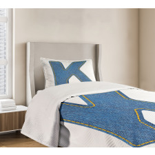 Alphabet Font Style Bedspread Set