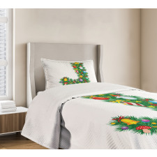 Uppercase Christmas Bedspread Set