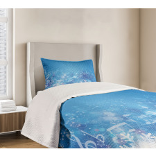 Music Notes Snowflakes Bedspread Set